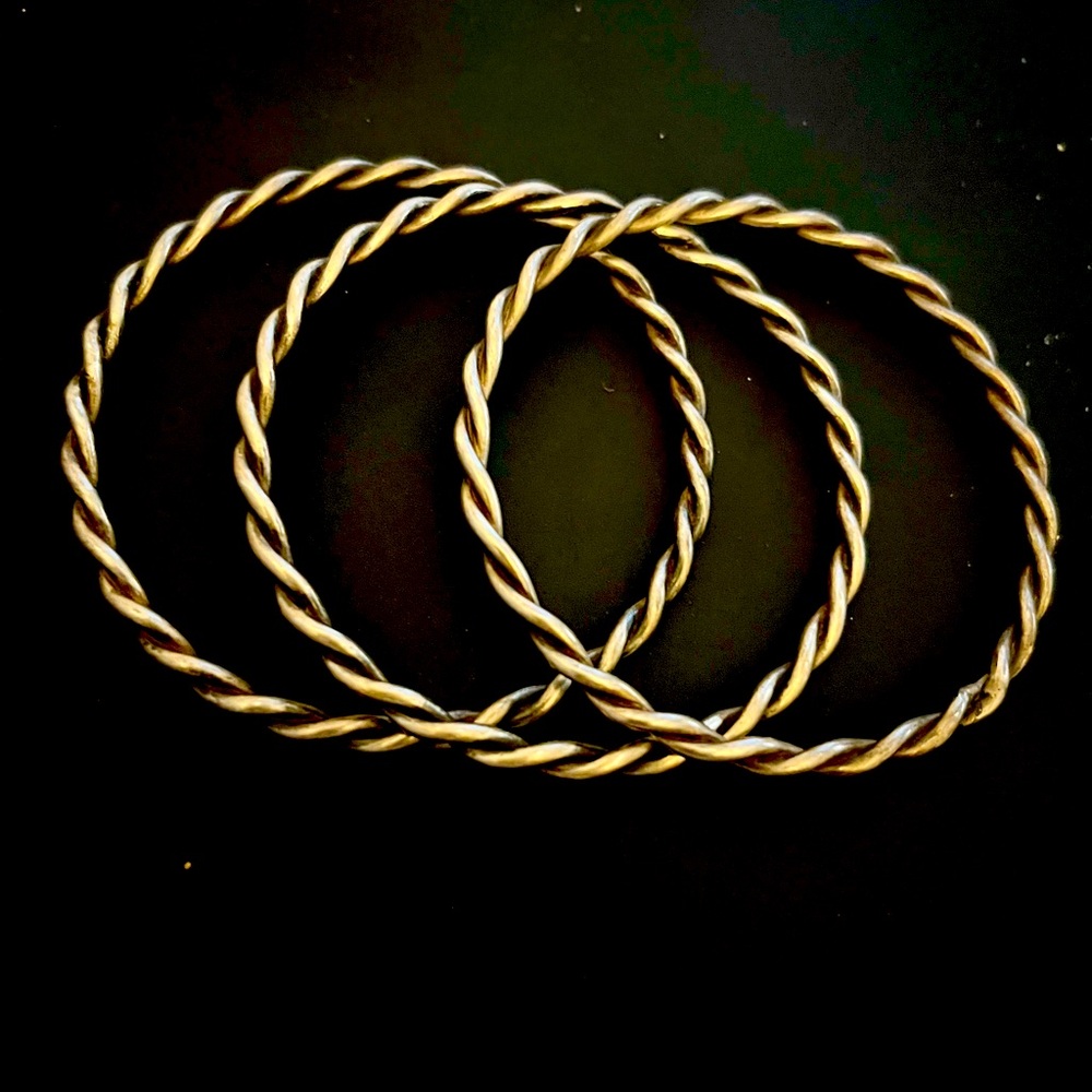 3 sterling silver bracelets vintage
